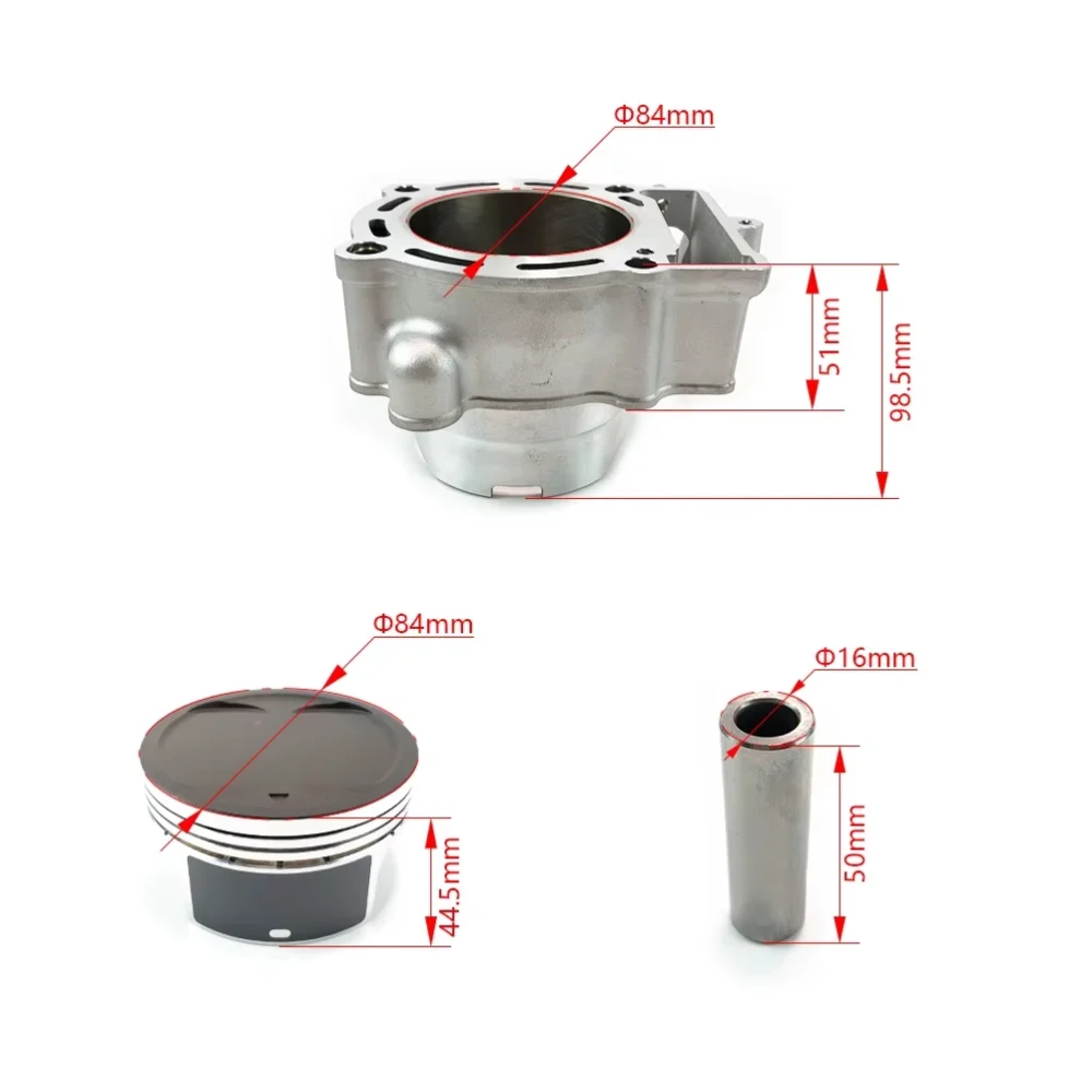 Motorcycle NC250 NC300 Engine Cylinder Kit 84mm Cylinder Block Piston Ring Gasket for ZONGSHEN NC 250CC Upgrade 300CC