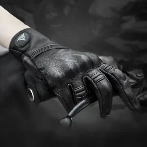 Genuine Leather Motorcycle Gloves Carbon Protect Motorbike Gloves Off-road full finger dirt bike racing gloves