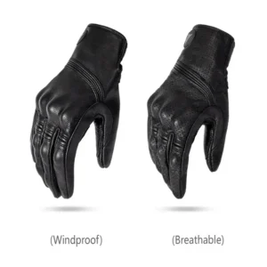 Genuine Leather Motorcycle Gloves Carbon Protect Motorbike Gloves Off-road full finger dirt bike racing gloves