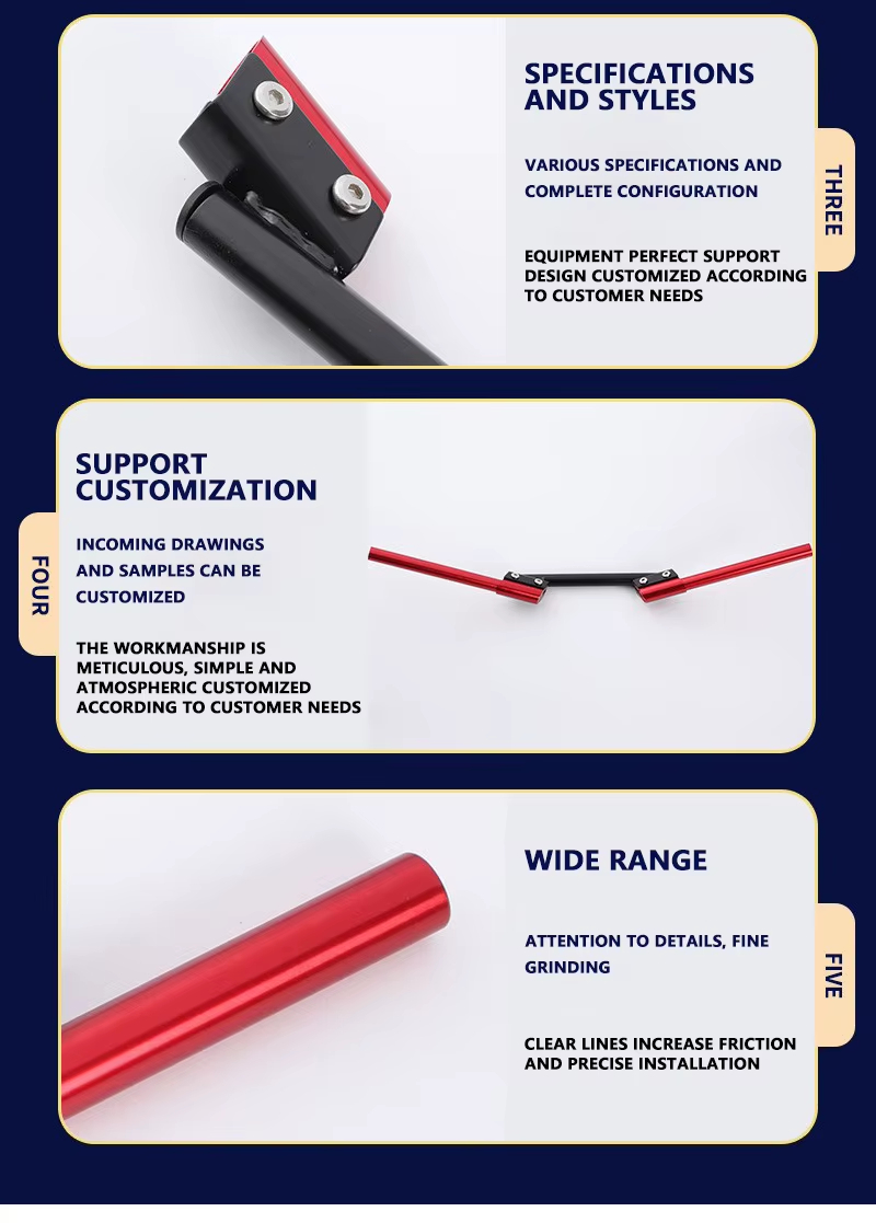 Detail-04 22mm Motorcycle Handlebars Adjustable Hollow Bars Universal Modified Clip Ons for Retrofit/Upgrade