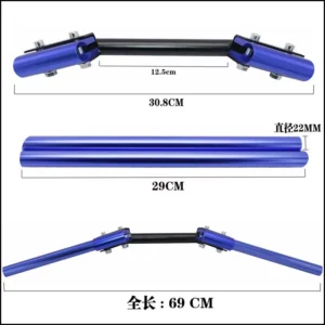 Main-02 22mm Motorcycle Handlebars Adjustable Hollow Bars Universal Modified Clip Ons for Retrofit/Upgrade