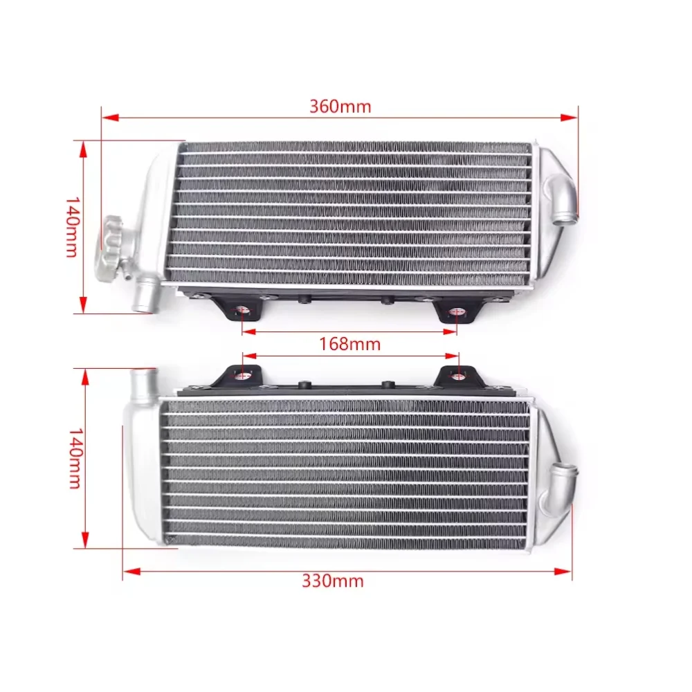 4 stroke dirt bike radiator 250 350 450 500,off-road motorcycle cooling system radiator,EXCF SXF XCF radiator replacement
