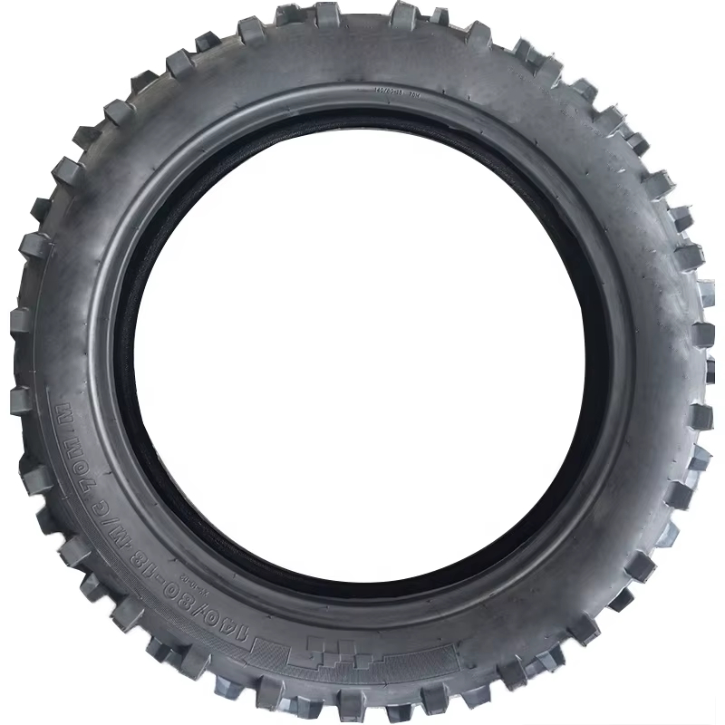 140/80-18 Motorcycle Tire Casing Soft Tubeless Off Road Motorcycle Tires Natural Rubber