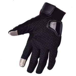 Three Color Designs Breathable Fully Finger Durable Motorcycle Glove