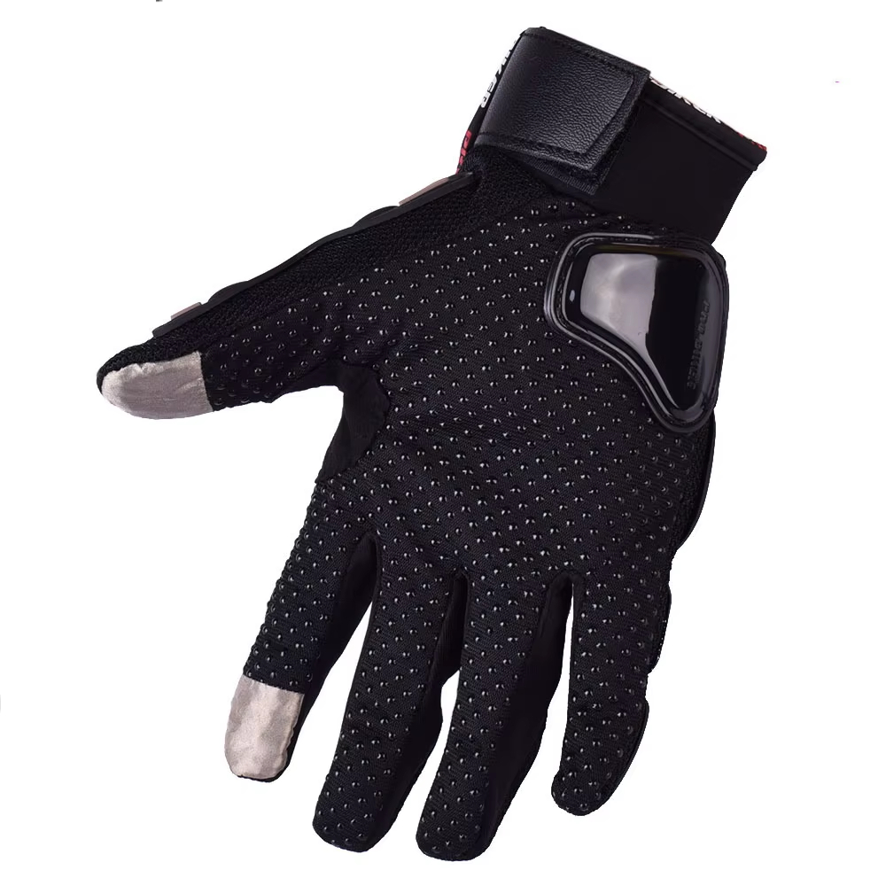 Three Color Designs Breathable Fully Finger Durable Motorcycle Glove