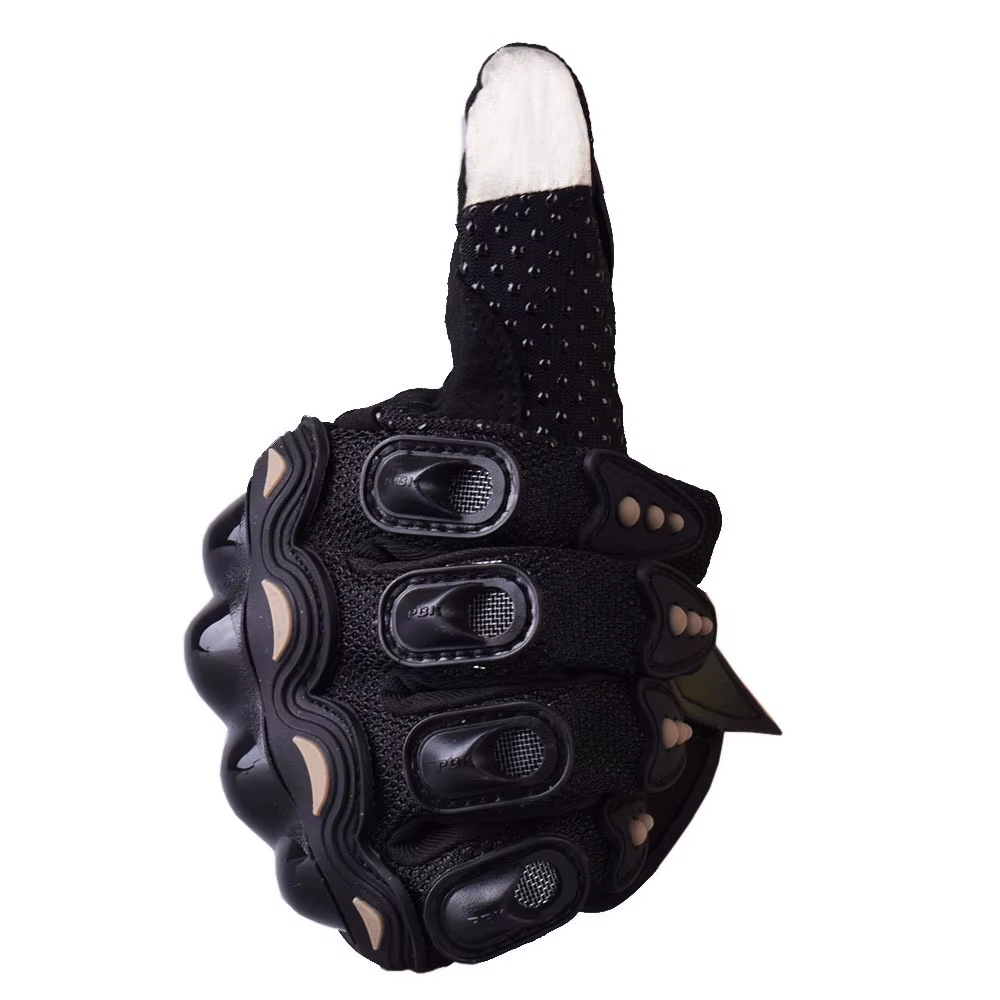 Three Color Designs Breathable Fully Finger Durable Motorcycle Glove