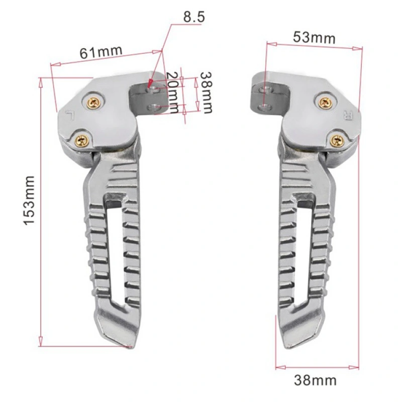 主图-05 Aluminum Motorcycle foot pegs for Tank for Zuma BWS 150CC 200CC Pedals,Nonslip Scooter Foot Pegs