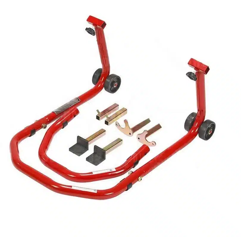 Motorcycle Wheel Chock Rear Wheel Swingarm Spool Lift Paddock Stand, Adjustable Universal Motorcycle Rear Lift Stand for Sport Bikes